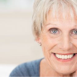 Close up portrait of a beautiful senior woman